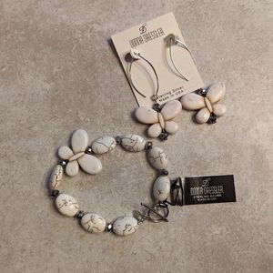 Donna Dressler Sterling Silver and Natural Stone 🦋 Butterfly Set